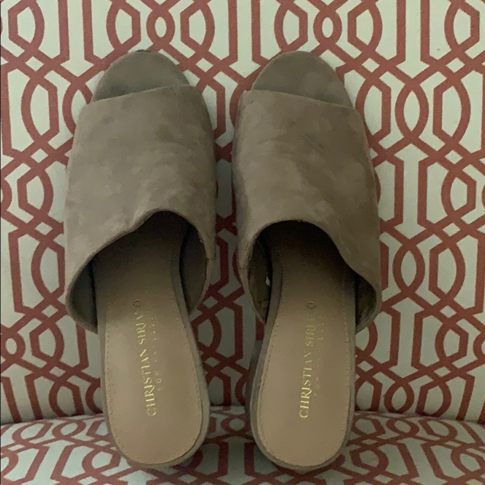 Christian Siriano Beige Mule